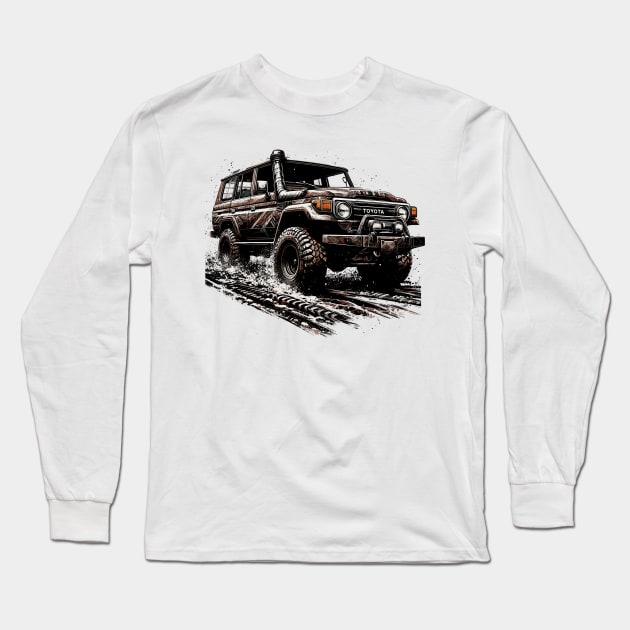 Toyota Land Cruiser Long Sleeve T-Shirt by Vehicles-Art
